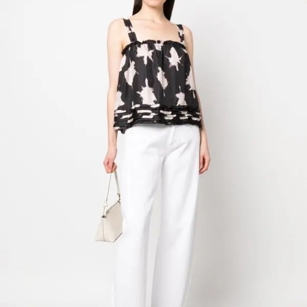 Ulla Johnson Sera Top in Noir Blur
